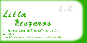 lilla meszaros business card